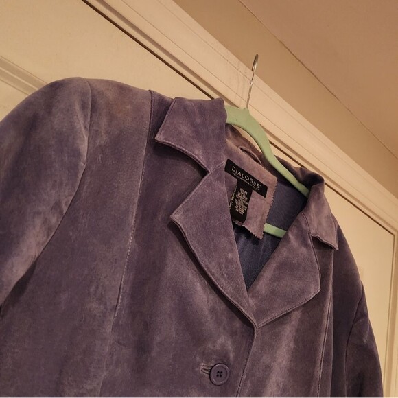 Dialogue vintage purple suede heavyweight jacket - Picture 2 of 6